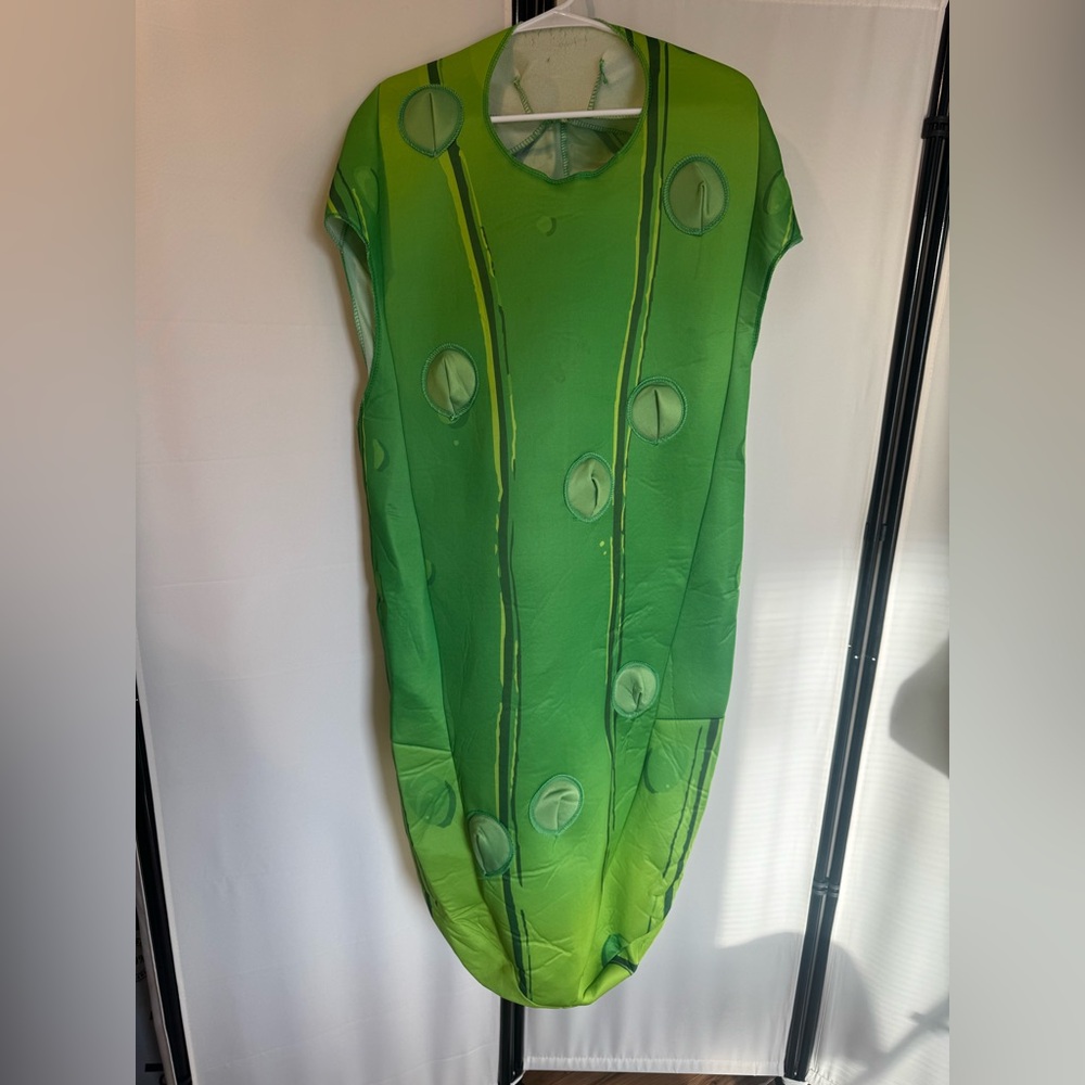 Adult Pickle Costume Size L One-Piece Funny Halloween - Picture 2 of 3